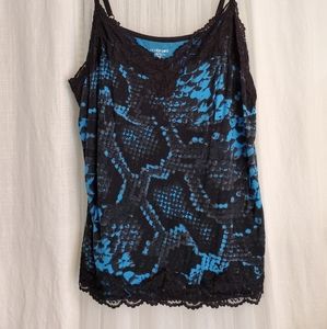 Blue snake skin tank
